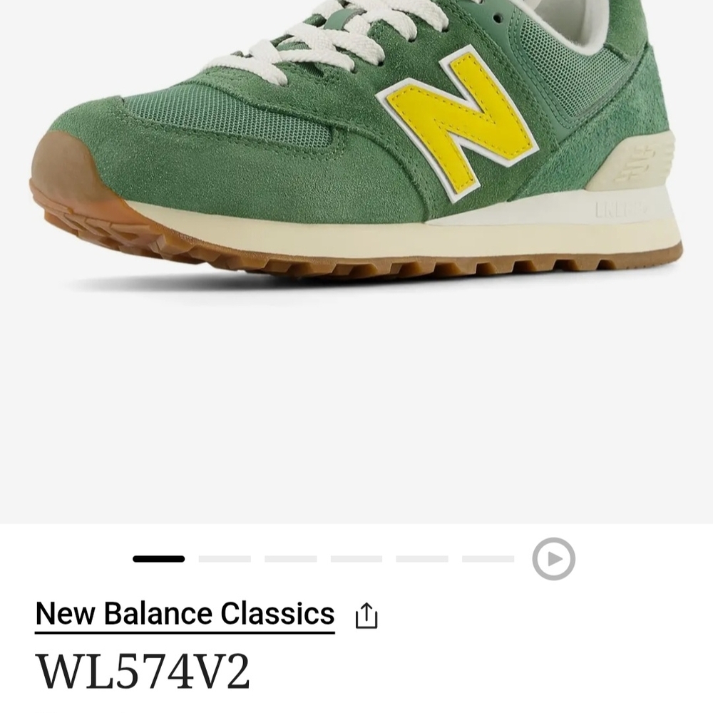 New Balance Green and Yellow Sneakers